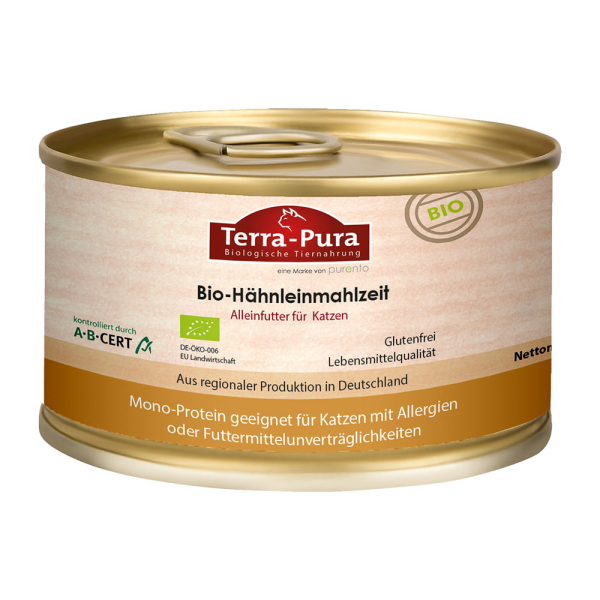 Bio-Hähnleinmahlzeit für Katzen